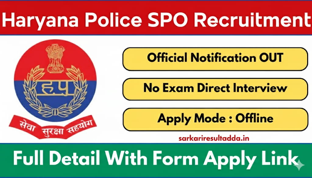 Haryana Police SPO Recruitment 2026