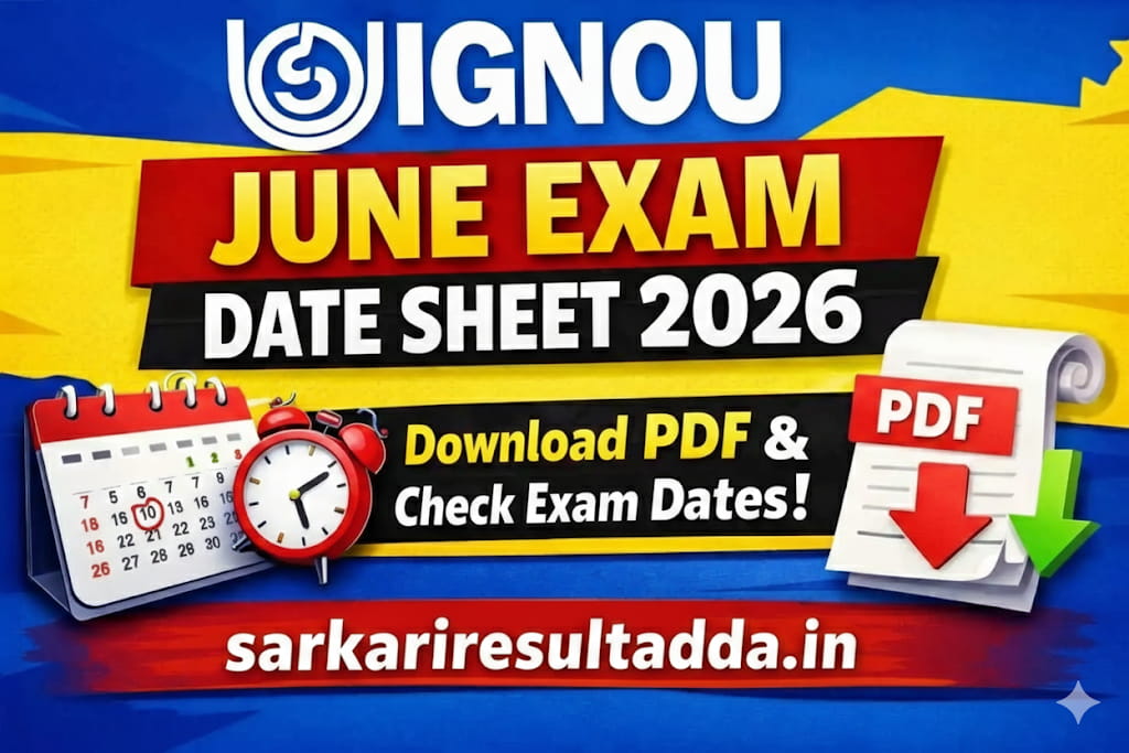 IGNOU June Exam Date Sheet 2026