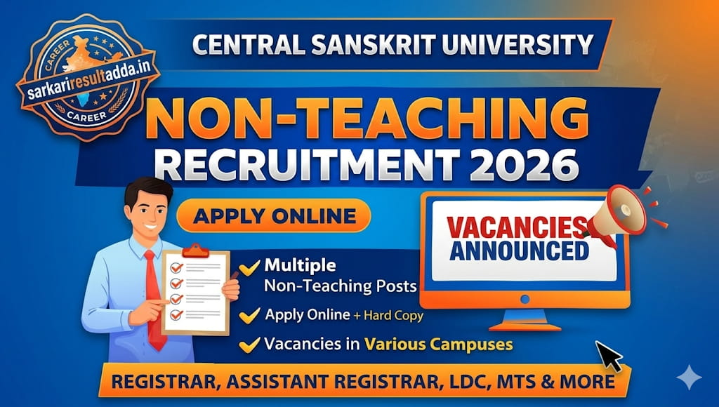 Central Sanskrit University Recruitment 02/2026